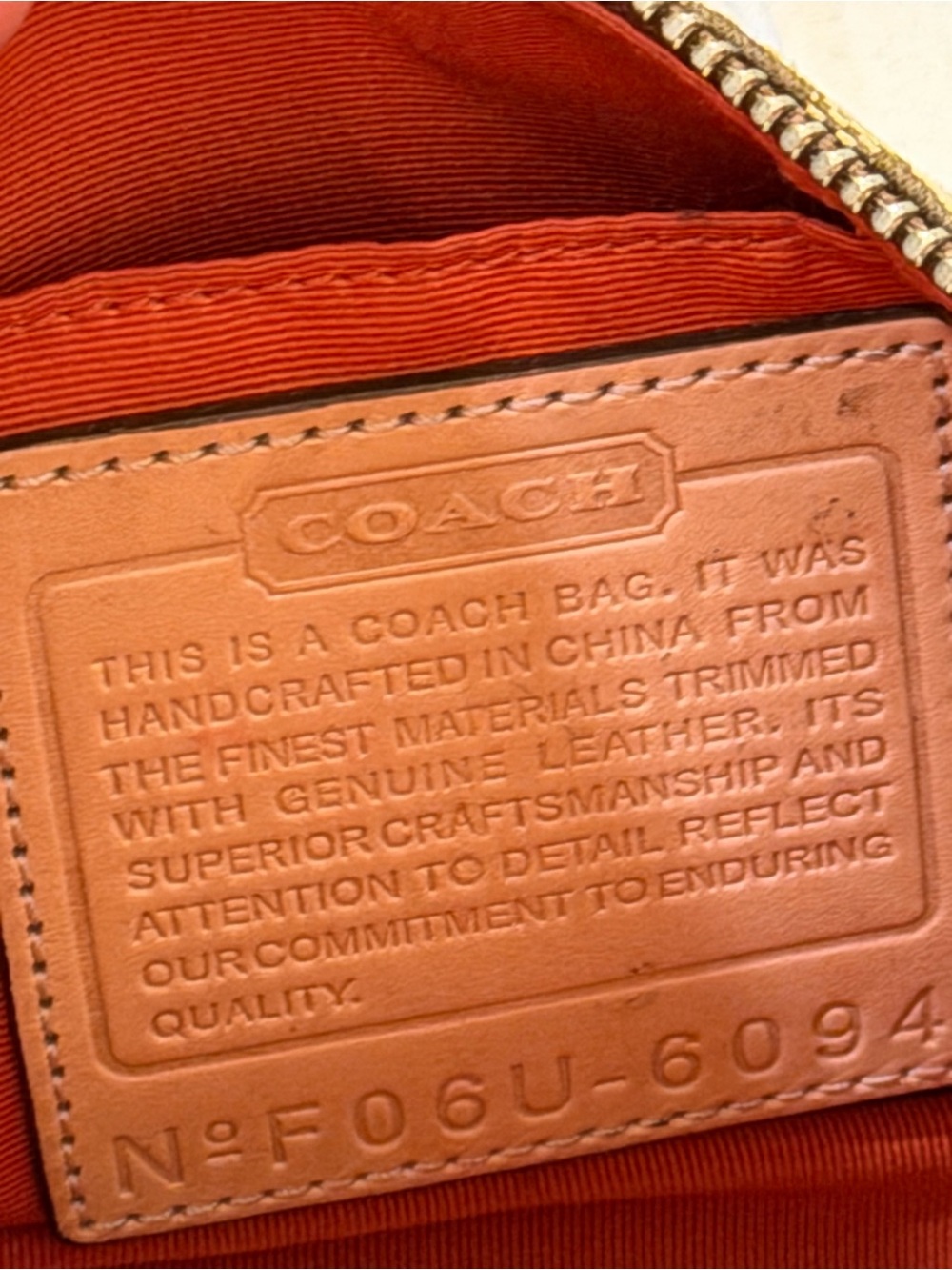 Coach Brown Signature Canvas Shoulder Bag with Tan Leather Trim - Picture 6 of 10
